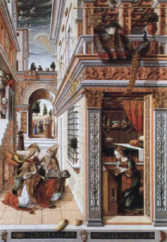 the annunciation,with st.emidius, Carlo Crivelli